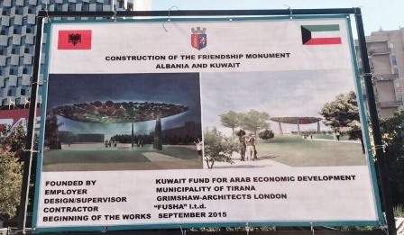 Projekti i monumentit te miqesise Shqiperi-Kuvajt